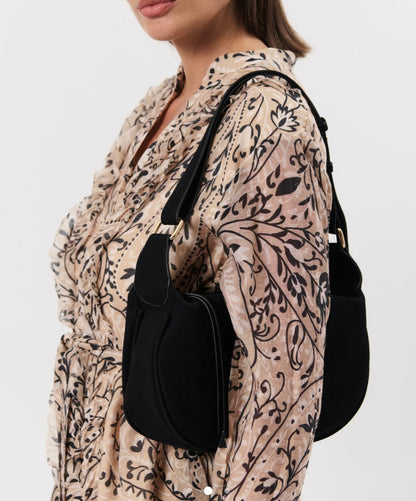 Noah mini faux suede handbag