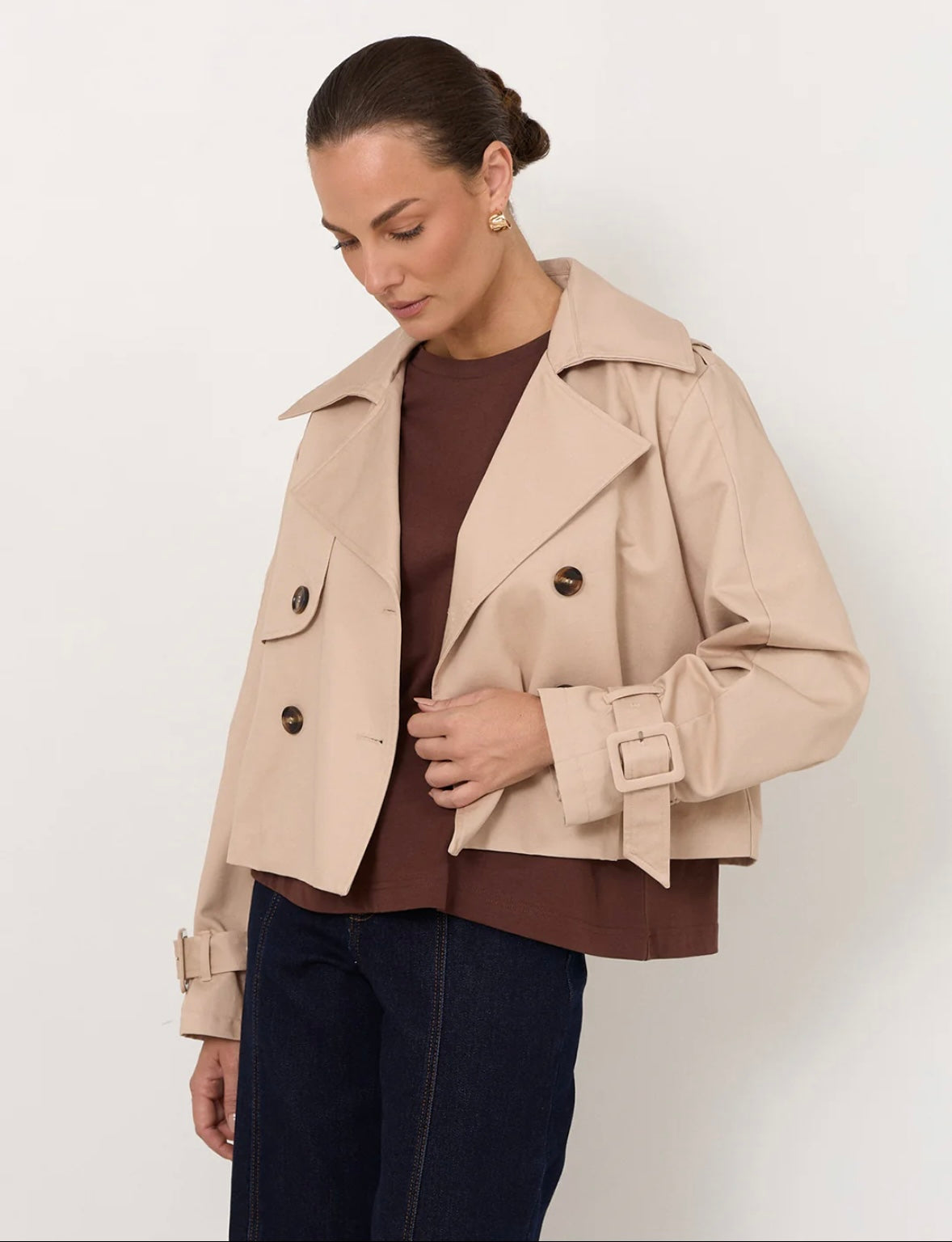 Nessa Cropped Trench