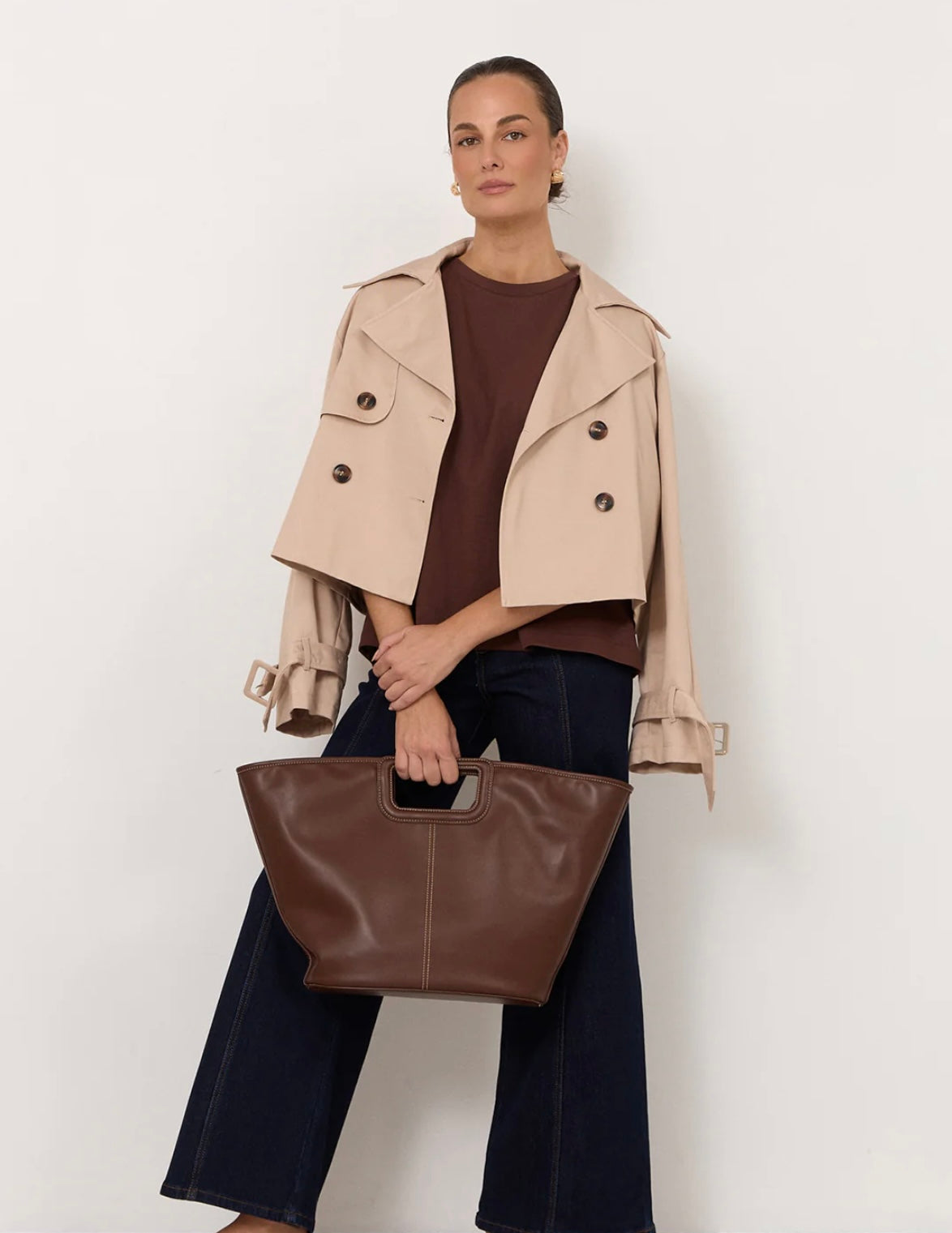 Nessa Cropped Trench