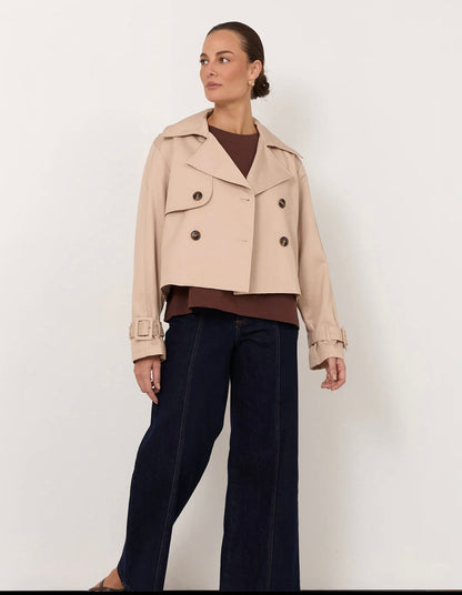 Nessa Cropped Trench