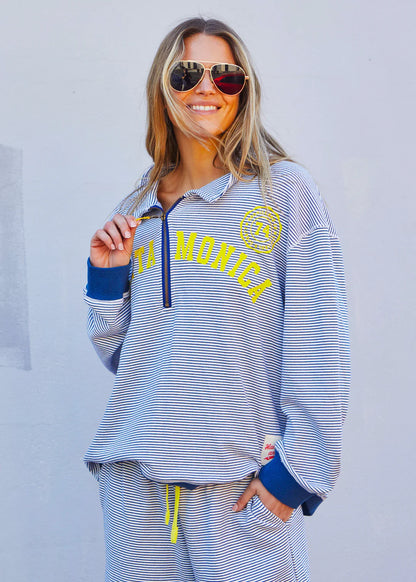 Santa Monica Resort Stripe 1/2 Zip