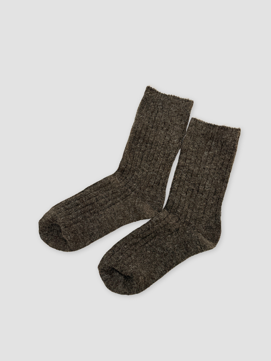 Angels Rib Wool Blend Socks (3col)