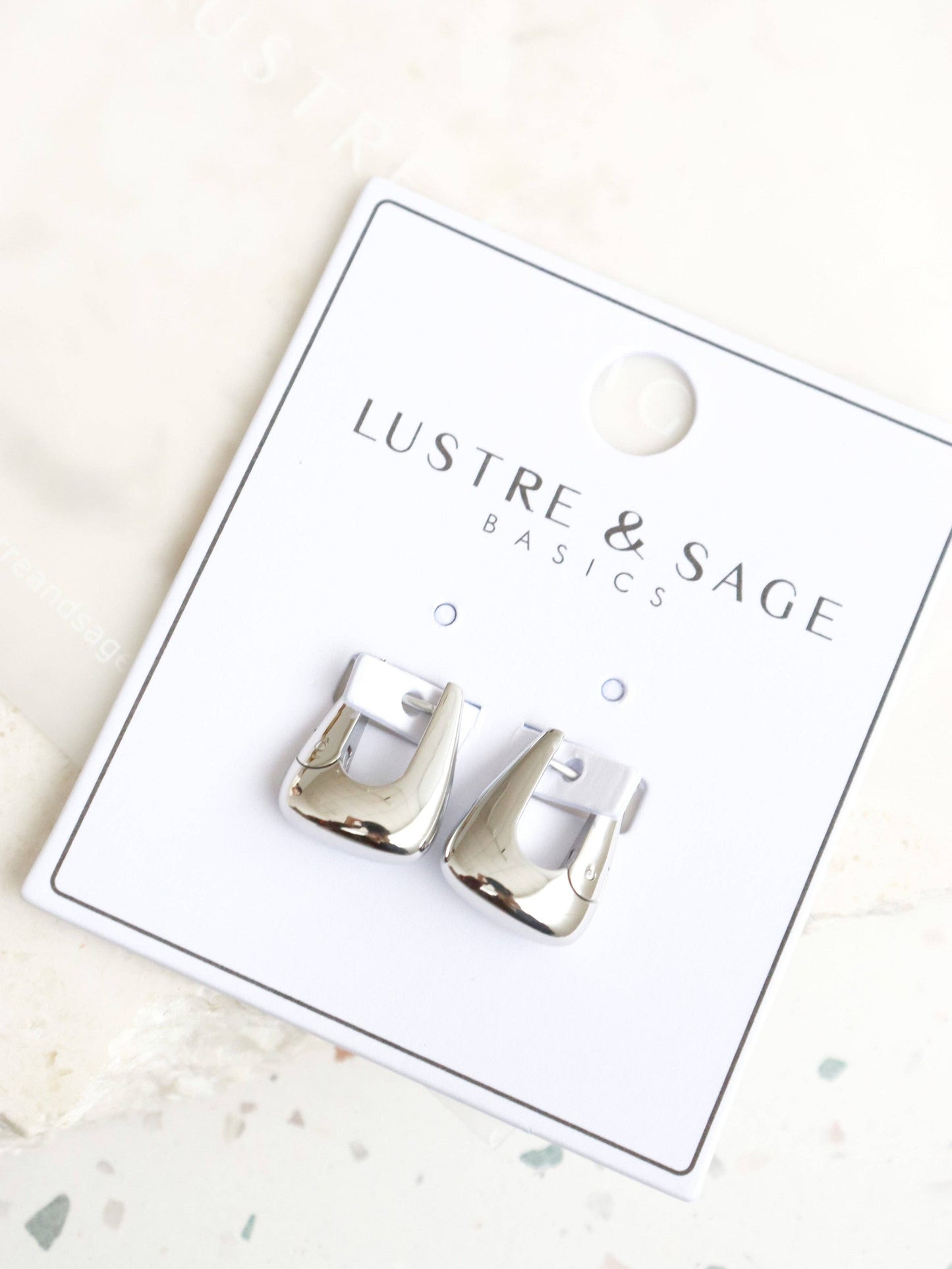 L&S Capri Everyday Hoop Earrings in Silver